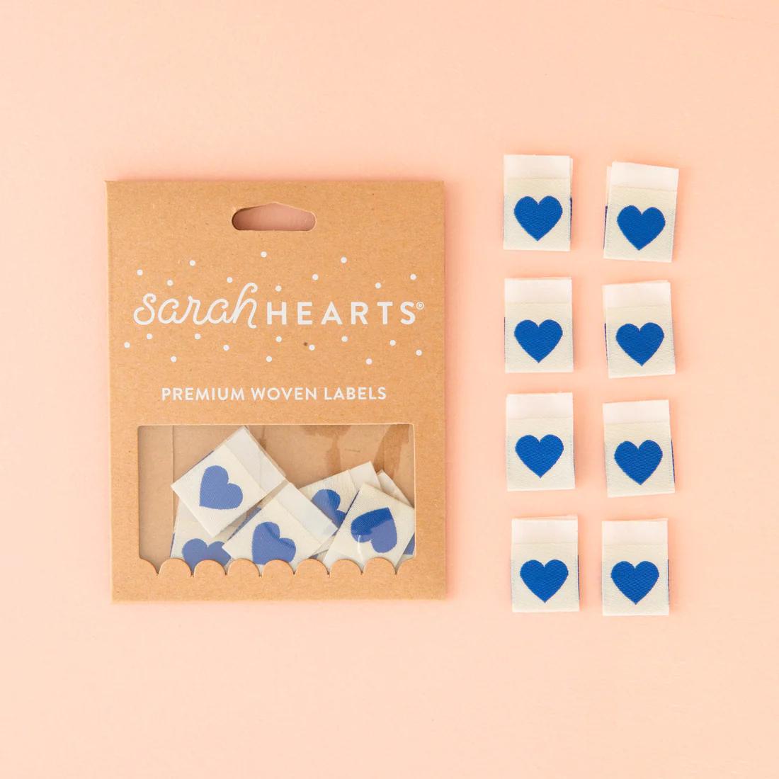 Sarah Hearts- Label Herz blau