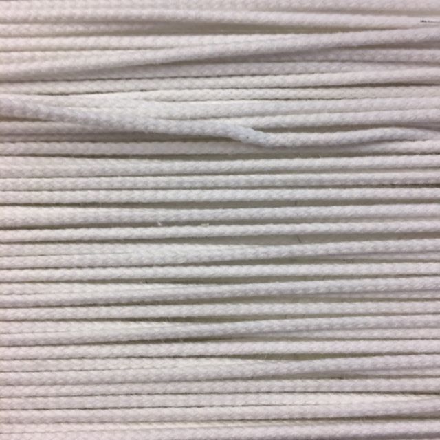 Baumwollkordel 3 mm weiß
