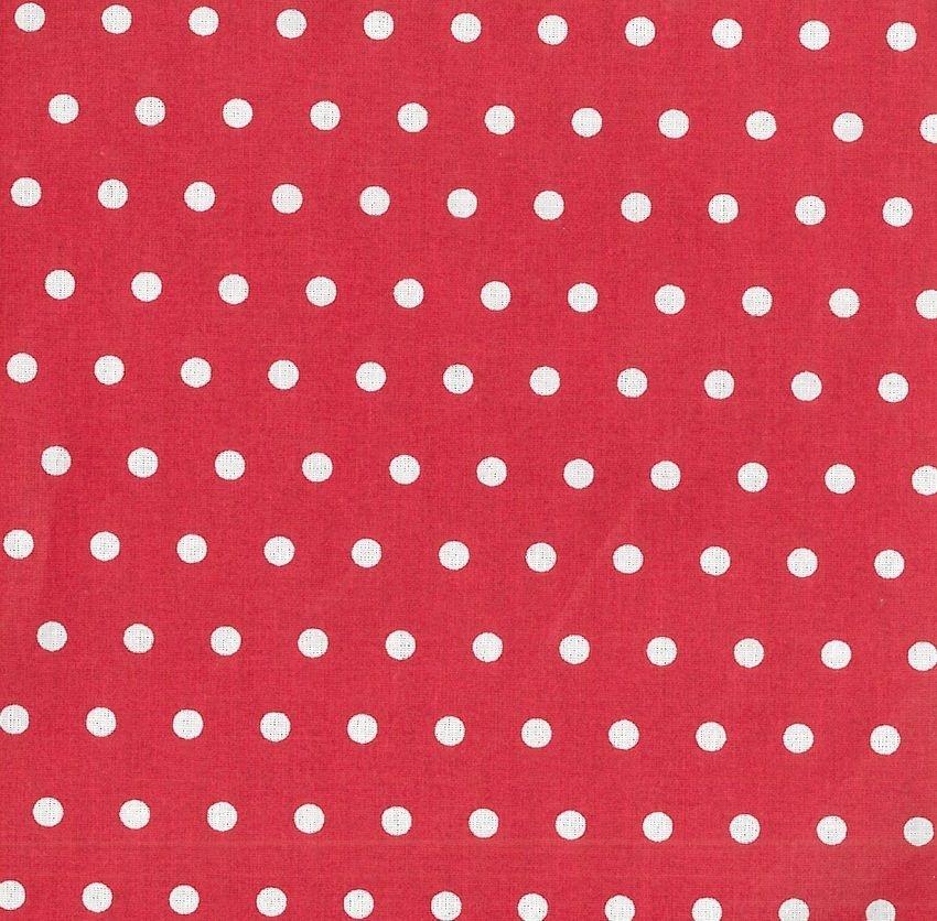 laminierter Stoff rot mit Punkten